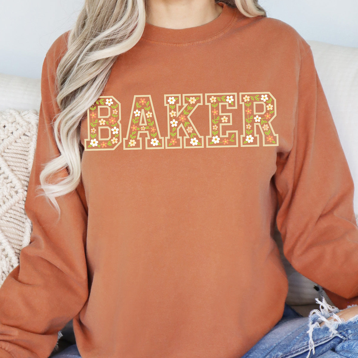 Floral Baker Unisex Long Sleeve T-Shirt