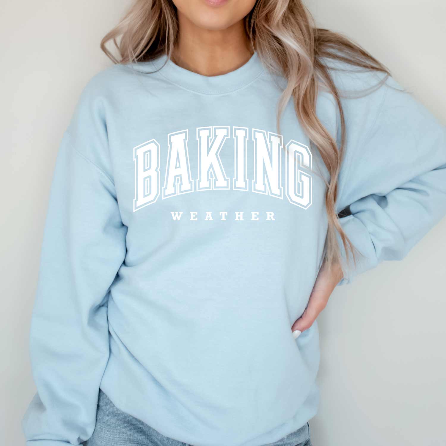 Baking Weather White Ink Unisex Sweatshirt