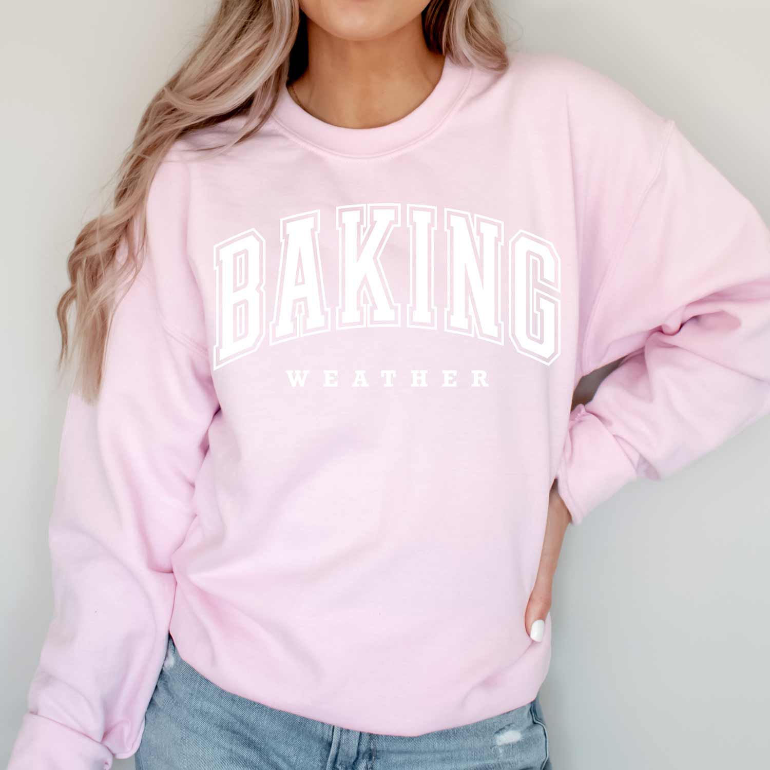 Baking Weather White Ink Unisex Sweatshirt