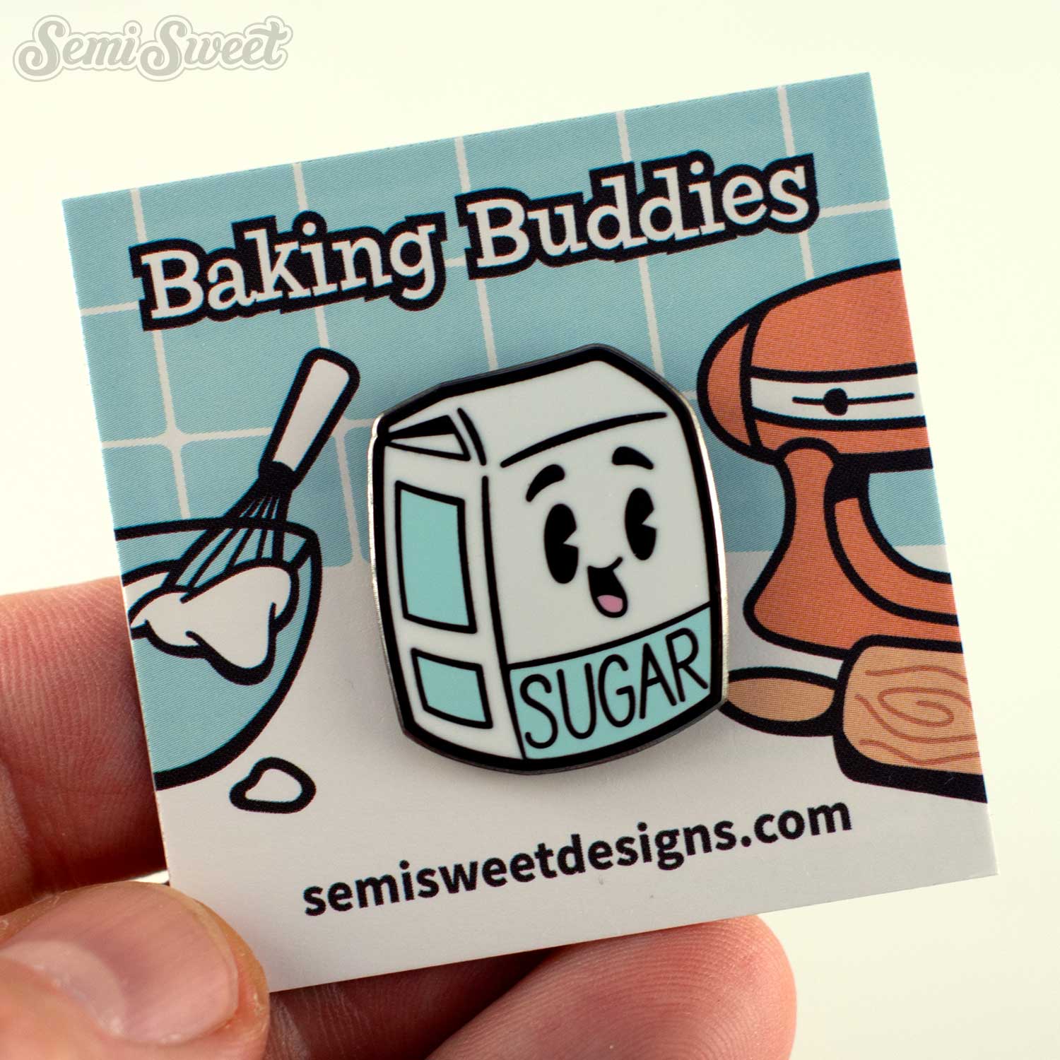 baking buddies sugar enamel pin