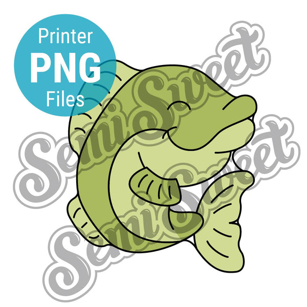 big mouth fish on pole svg Bass Fish