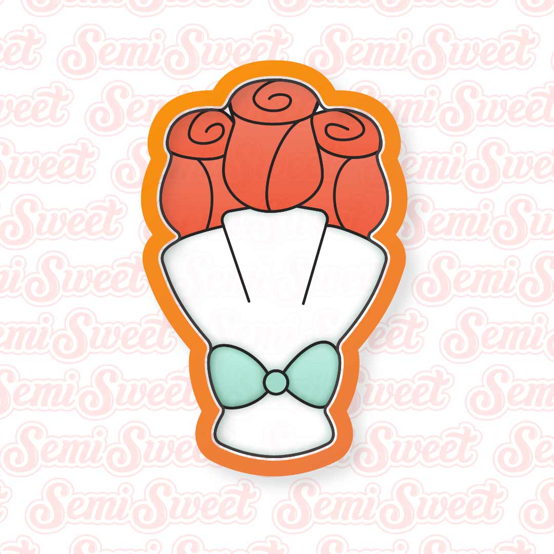 Bouquet of Roses Cookie Cutter | Semi Sweet Designs