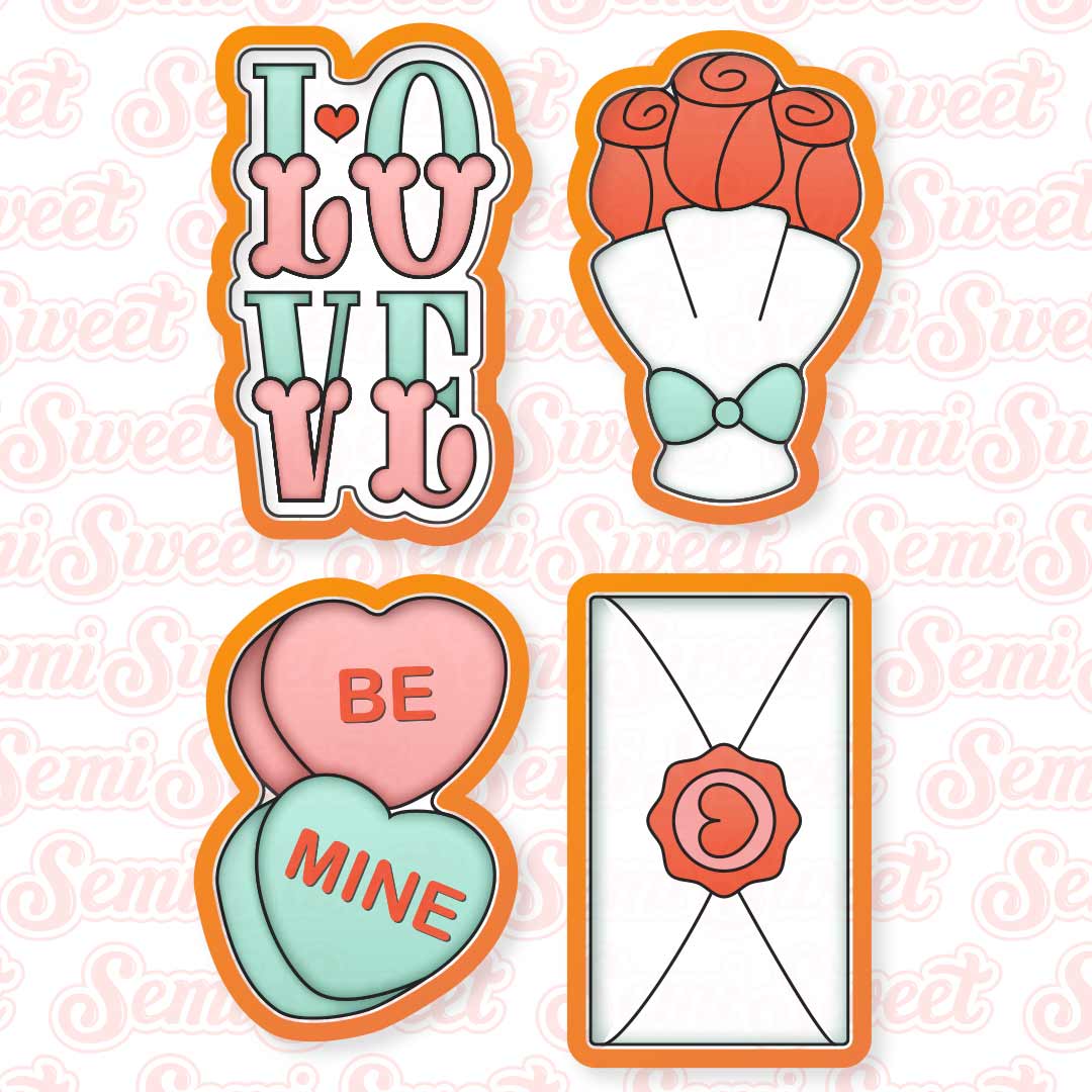 Be Mine Valentine Cookie Cutter Set | Semi Sweet Designs