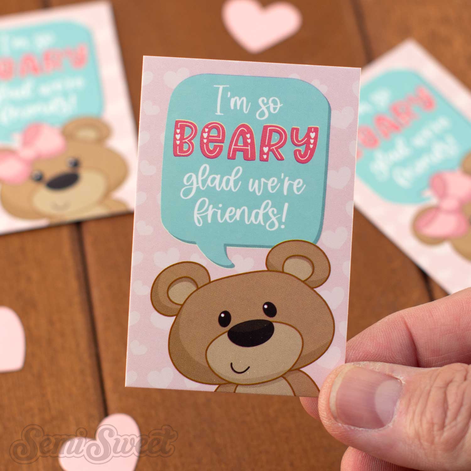 Beary Glad Boy/Girl 2" x 3" Tag - Pack of 25