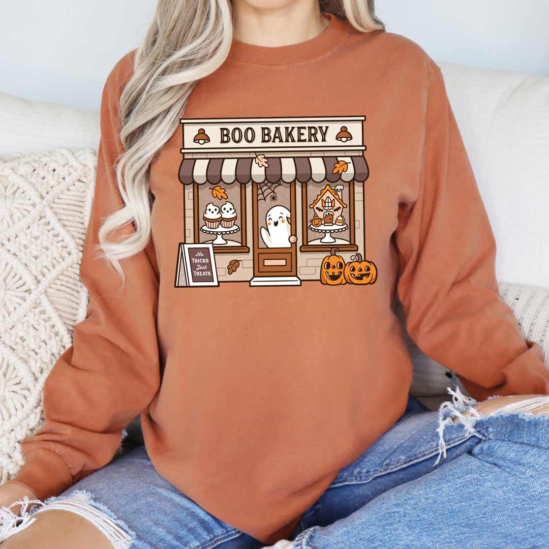 Boo Bakery Storefront Unisex Long Sleeve T-Shirt