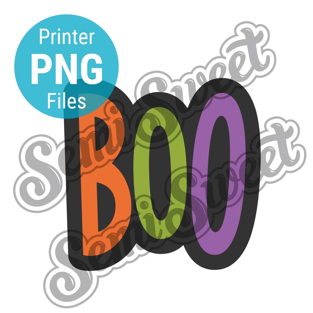 Simple BOO - PNG Images | Semi Sweet Designs