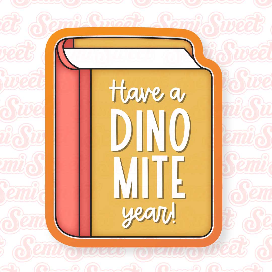 Dino Book Cookie Cutter
