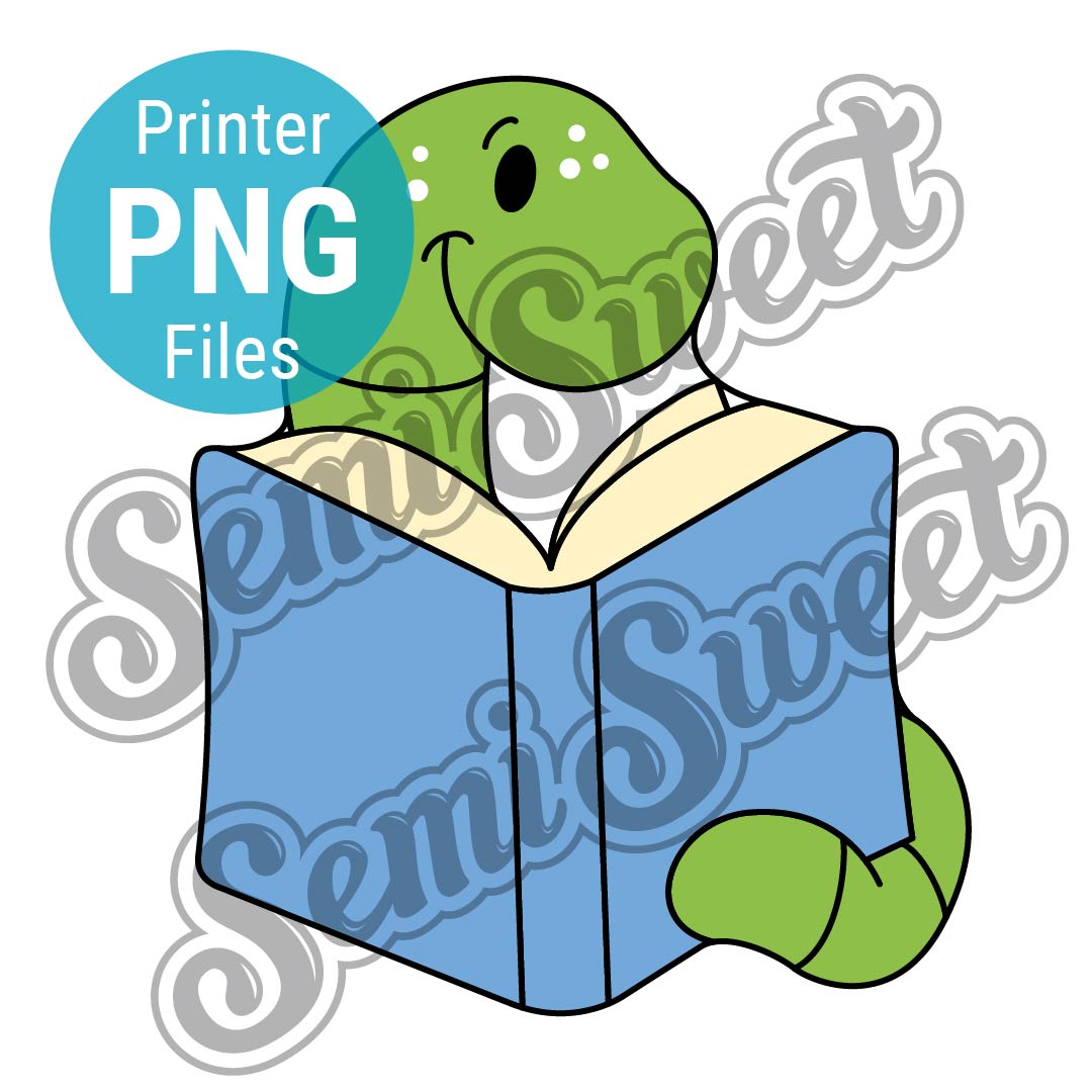 Bookworm with Book - PNG Images | Semi Sweet Designs