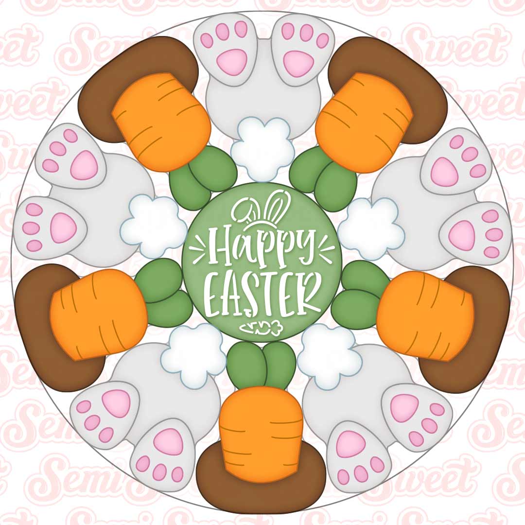 Bunny Butt Carrot in Dirt Cookie Cutter Platter Set