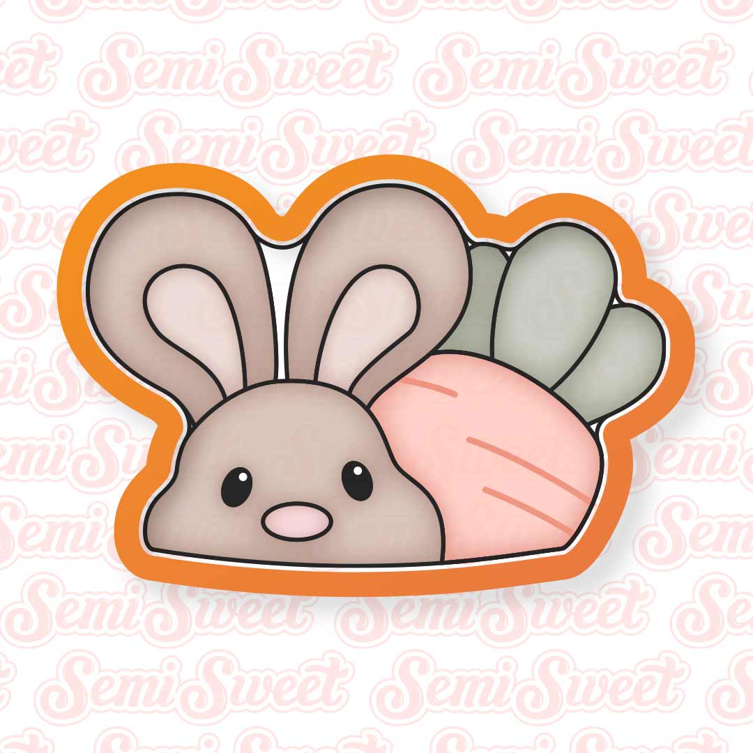 1-Pc Bunny & Carrot Mug Top Cookie Cutter