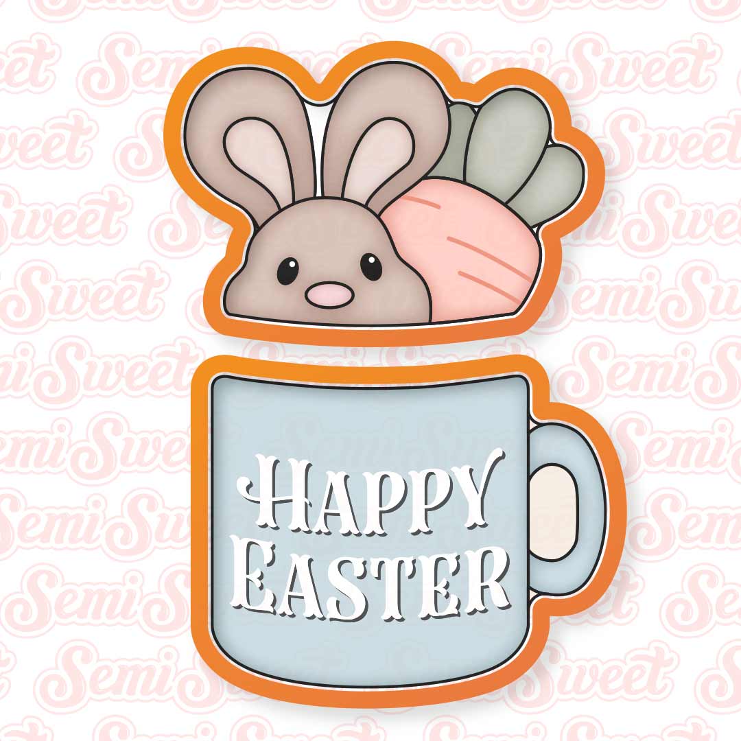 2-Pc Bunny & Carrot Mug Cookie Cutter Set