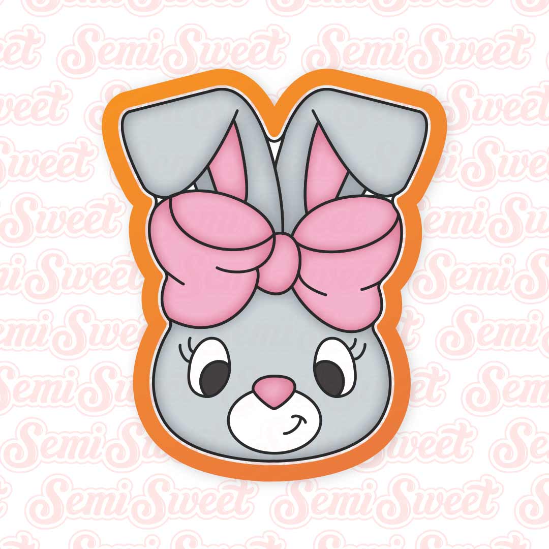 Bow Bunny Girl Cookie Cutter | Semi Sweet Designs