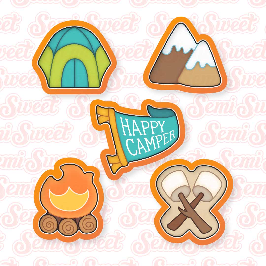 Camping Cookie Cutter Set | Semi Sweet Designs