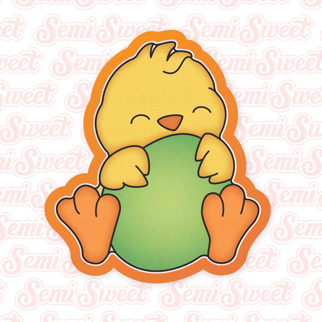 Egg Hugger Chick Cookie Cutter | Semi Sweet Designs