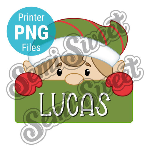Elf Name Plate - PNG Images