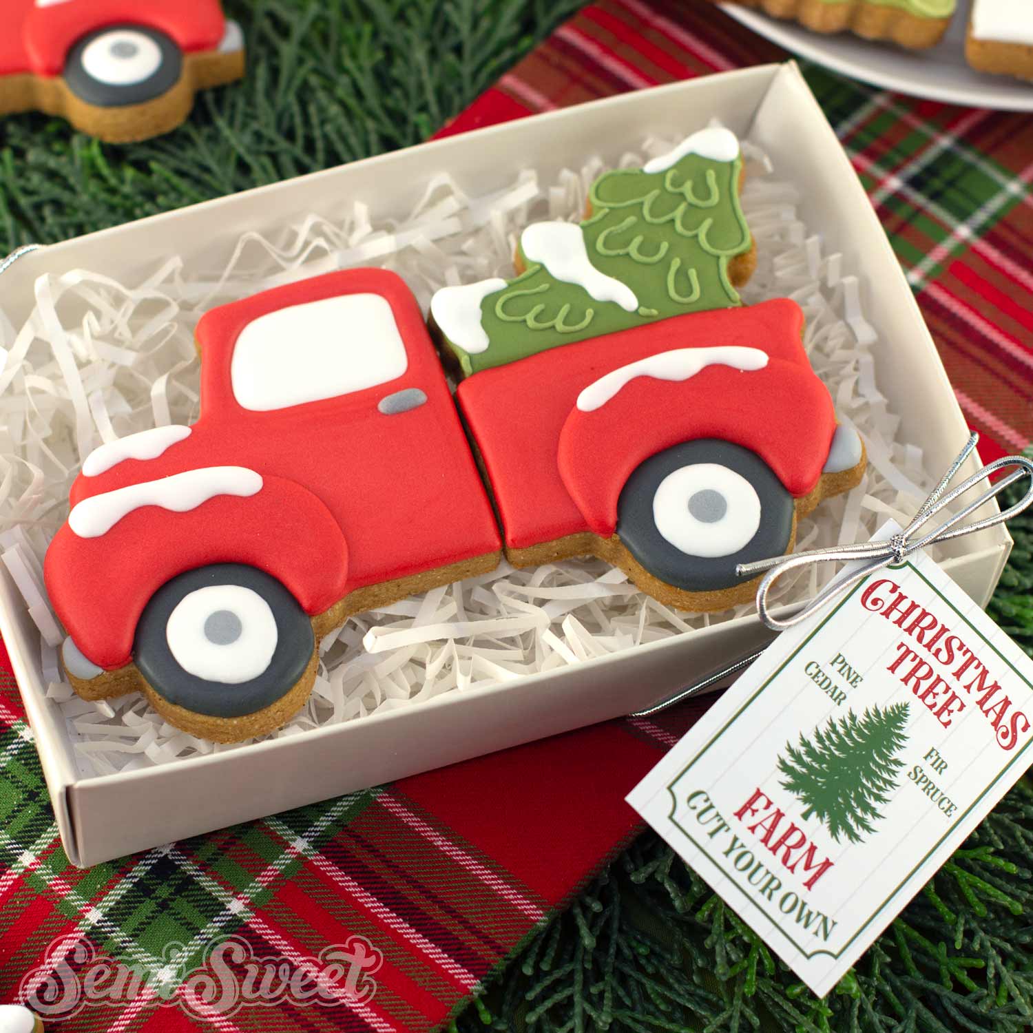 2-Pc Christmas Farm Truck Cookie Cutter Set