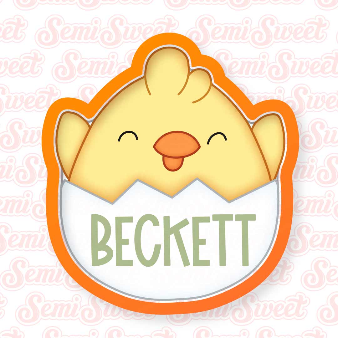 chubby chick in egg cookie cutter for Easter