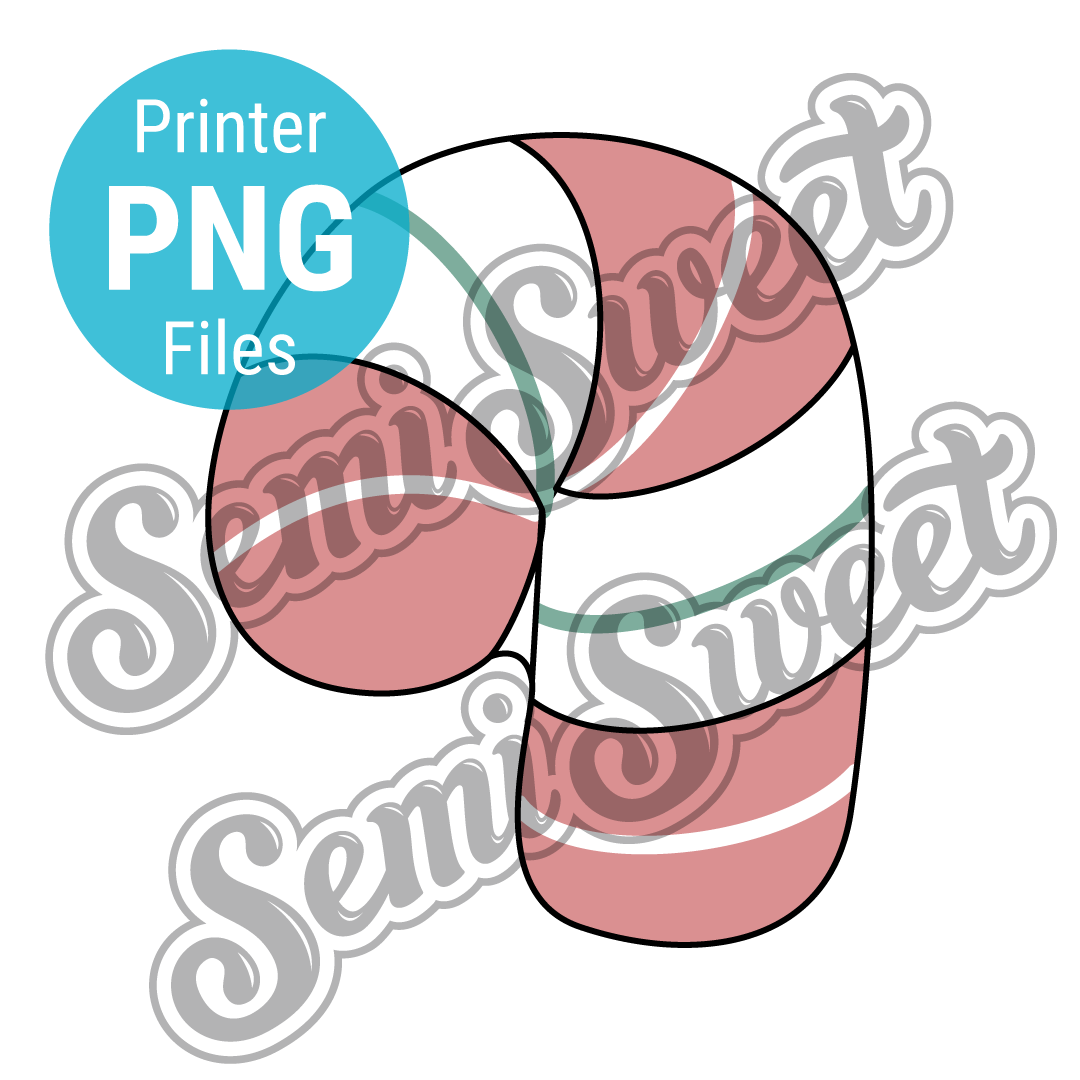 Chubby Candy Cane - PNG Images | Semi Sweet Designs