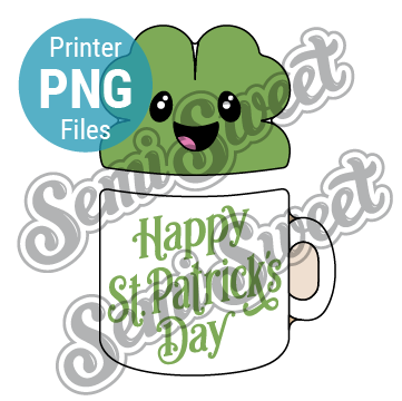 2-Pc Clover Mug Set - PNG Images | Semi Sweet Designs