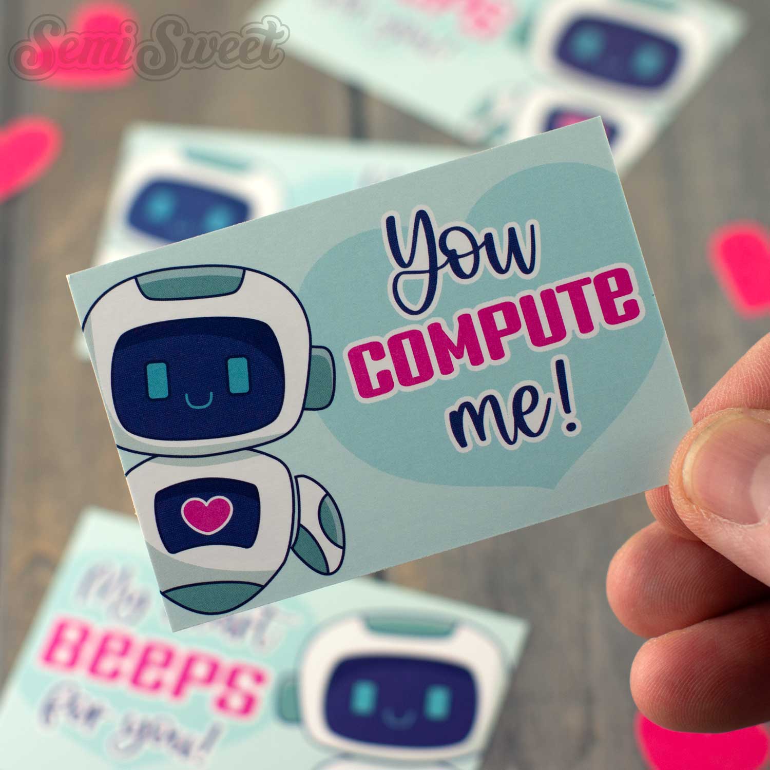 Valentine Robot 2" x 3" Tag - Pack of 25