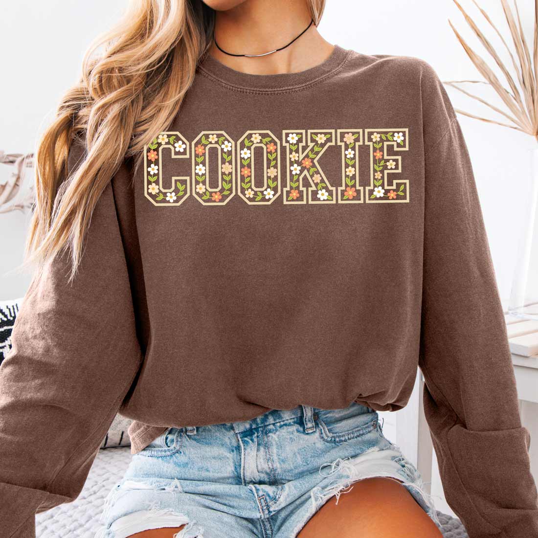 Floral Cookie Unisex Long Sleeve T-Shirt
