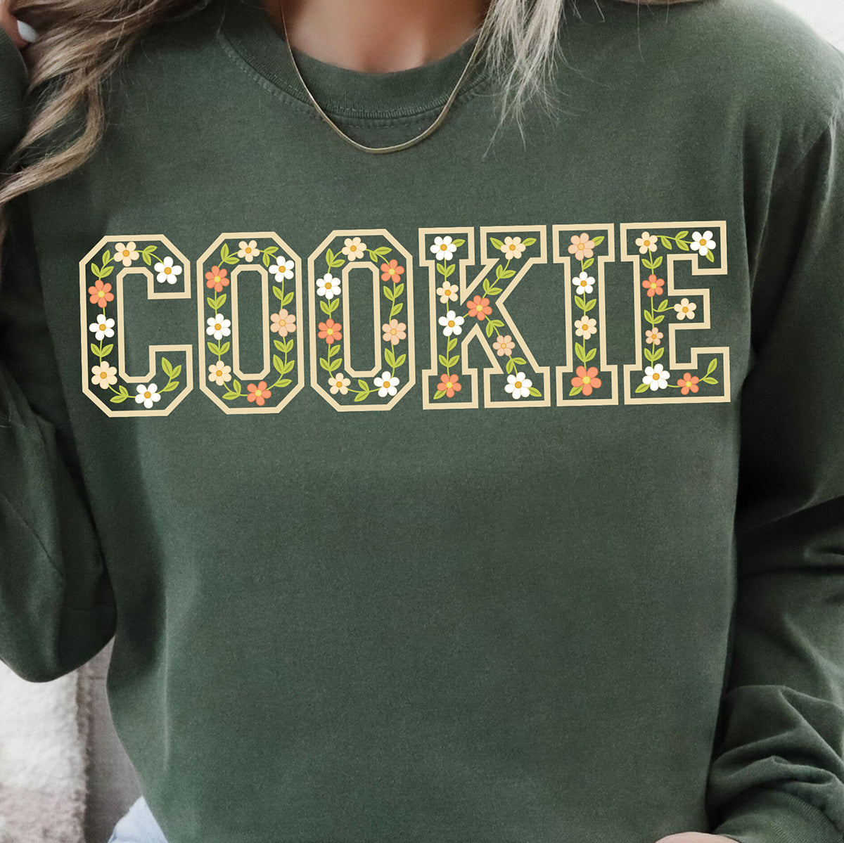 Floral Cookie Unisex Long Sleeve T-Shirt