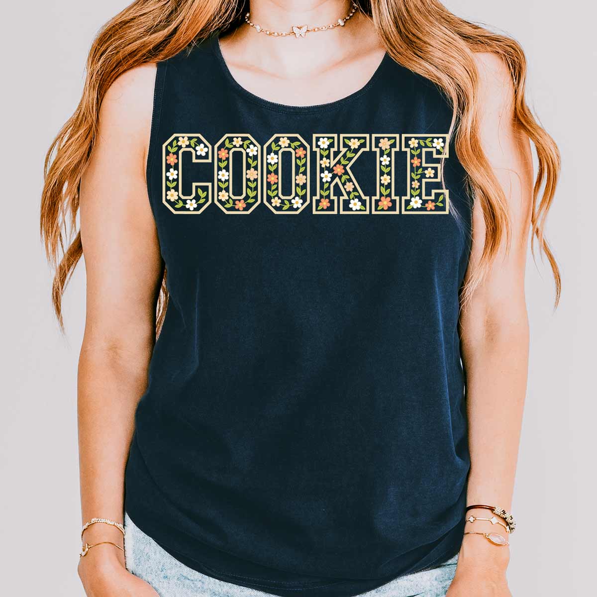 Floral Cookie Unisex Tank Top