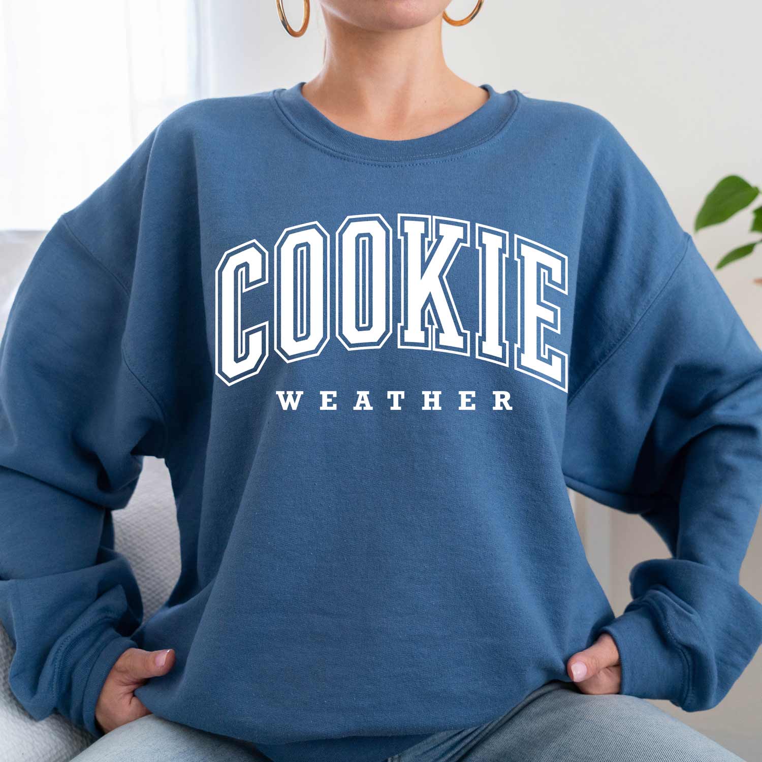 Cookie Weather White Ink Unisex Sweatshirt