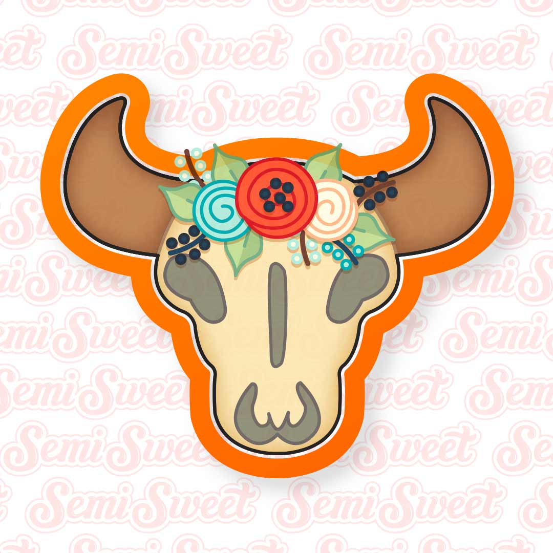 Cow Skull Cookie Cutter | Semi Sweet Designs