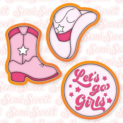 Cowboy Hat & Boot Cookie Platter Set