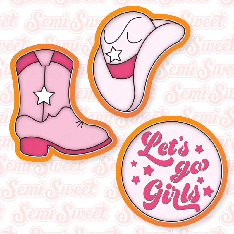 Cowboy Hat & Boot Cookie Platter Set
