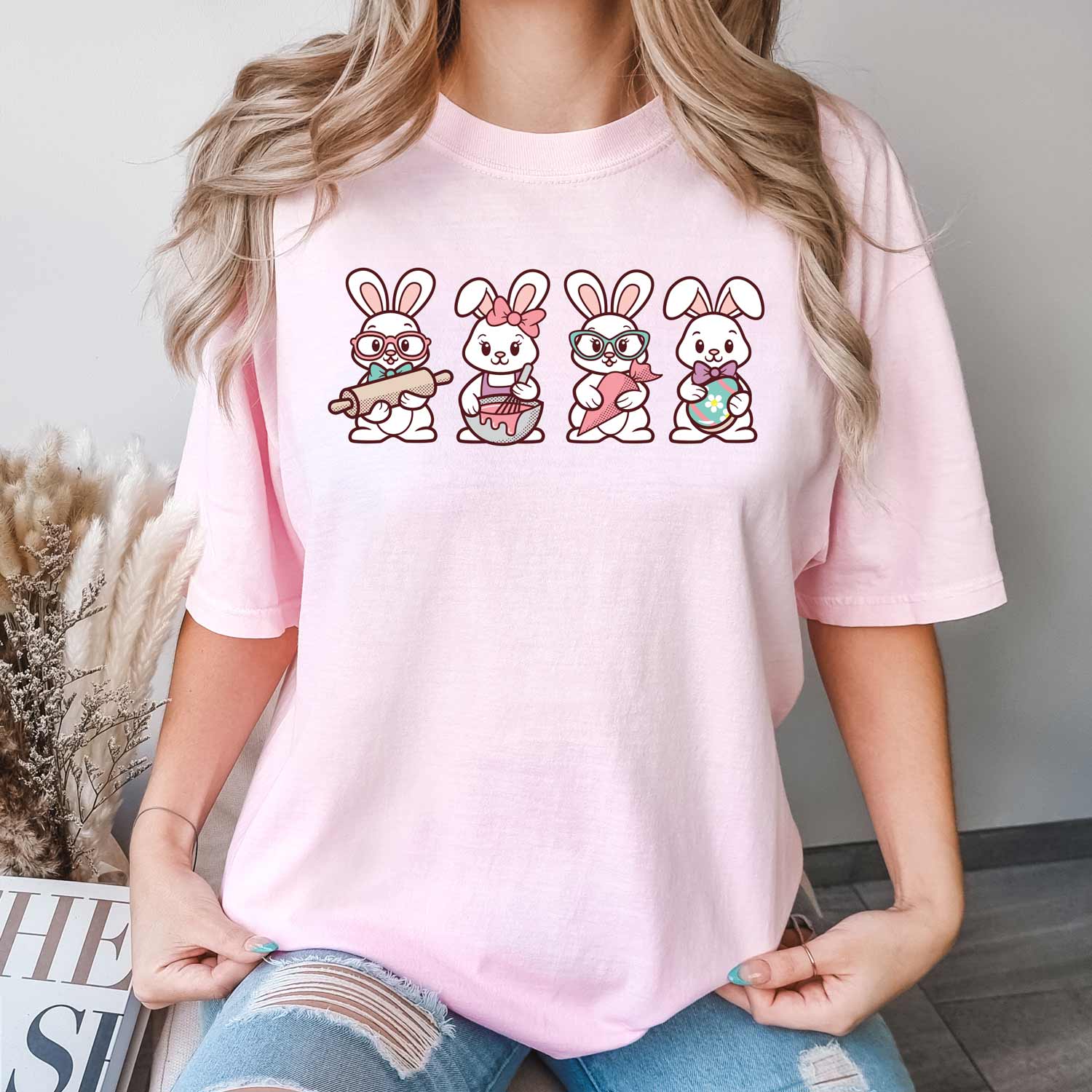 Cookie Decorating Easter Bunnies Unisex T-Shirt