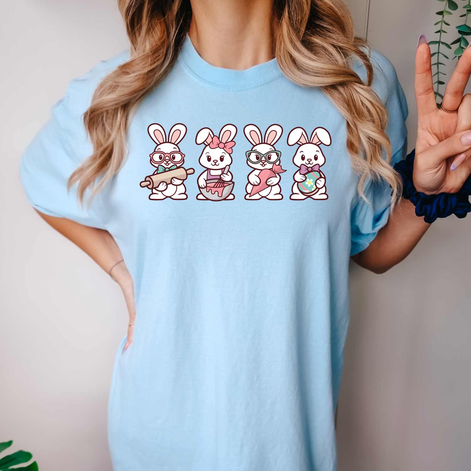 Cookie Decorating Easter Bunnies Unisex T-Shirt