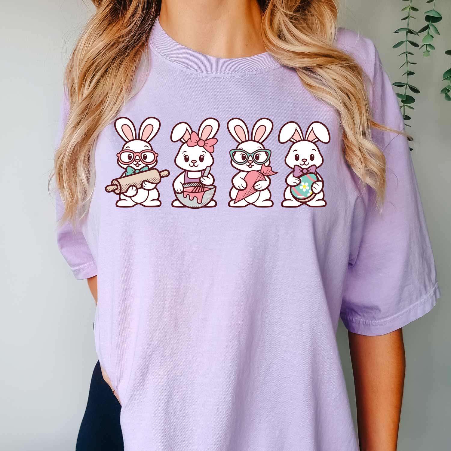 Cookie Decorating Easter Bunnies Unisex T-Shirt