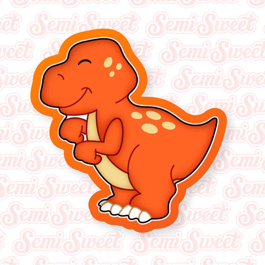 Tyrannosaurus Rex T-rex Dinosaur Cookie Cutter | Semi Sweet Designs