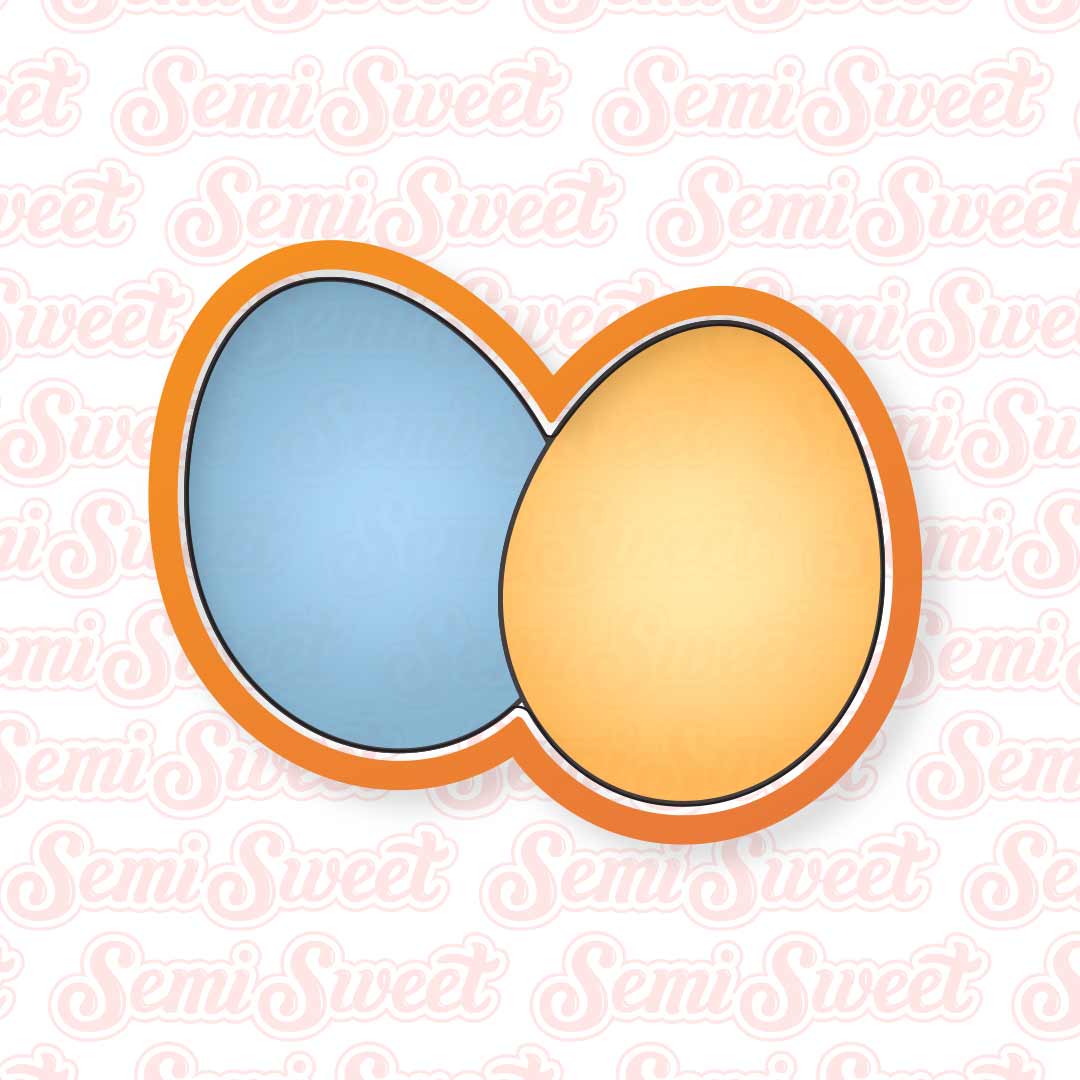 Double Egg Cookie Cutter | Semi Sweet Designs