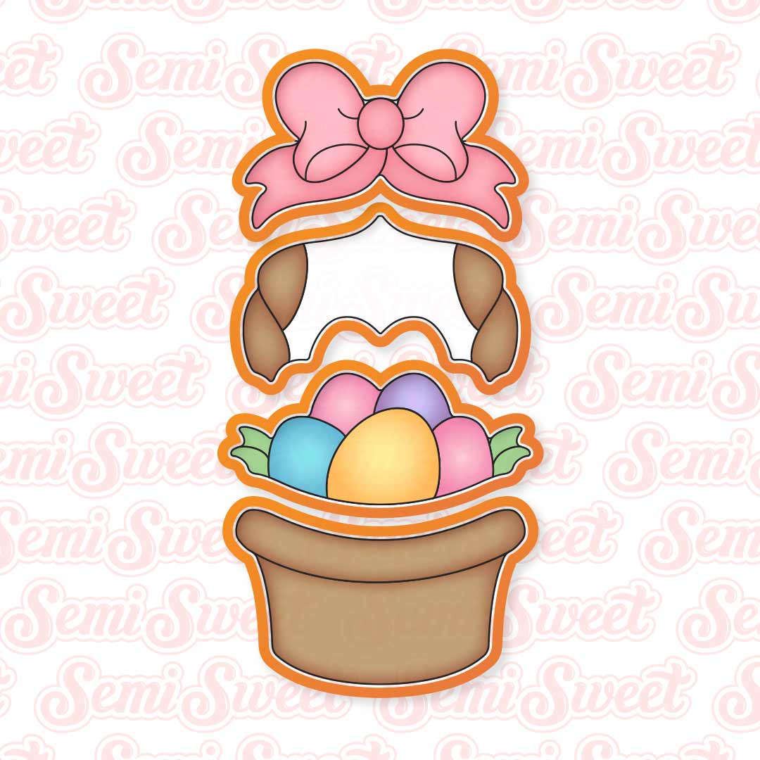 Stackable Easter Basket Cookie Cutter Set | Semi Sweet Designs