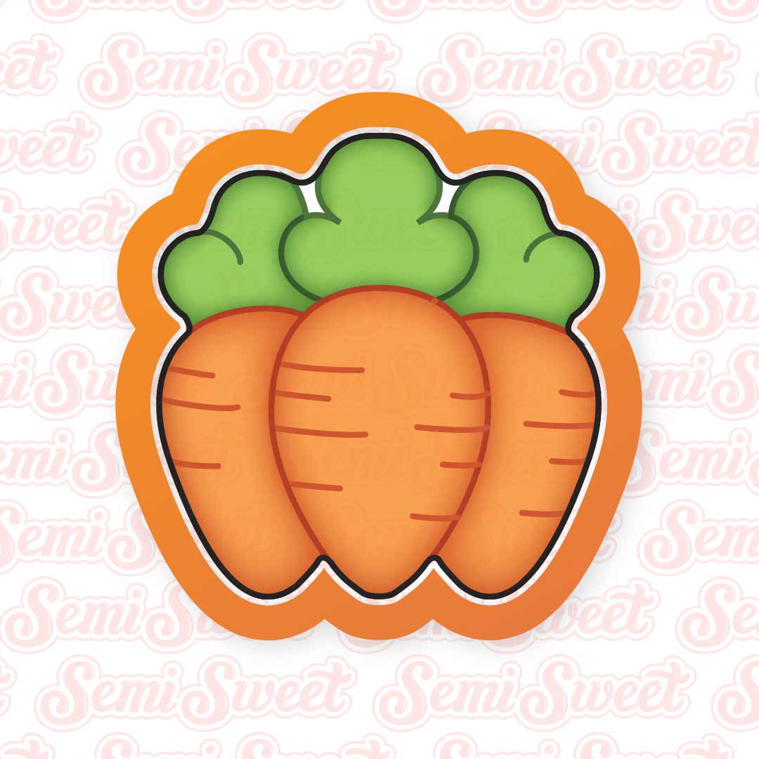 Carrot Group Cookie Cutter | Semi Sweet Designs