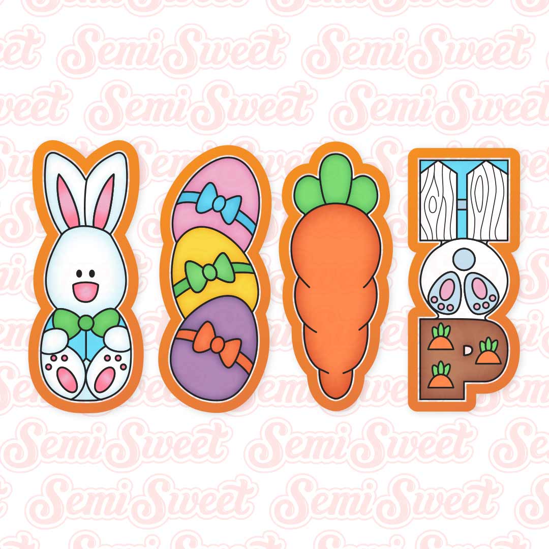 Easter Stick Cookie Cutter Set | Semi Sweet Designs