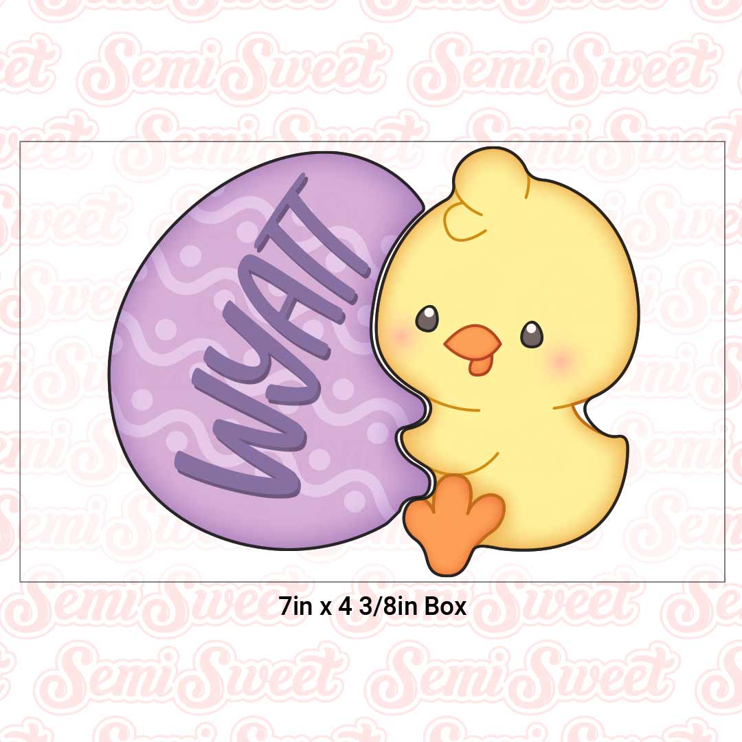 2-Piece Easter Chick Hugging Egg Cookie Cutter Set