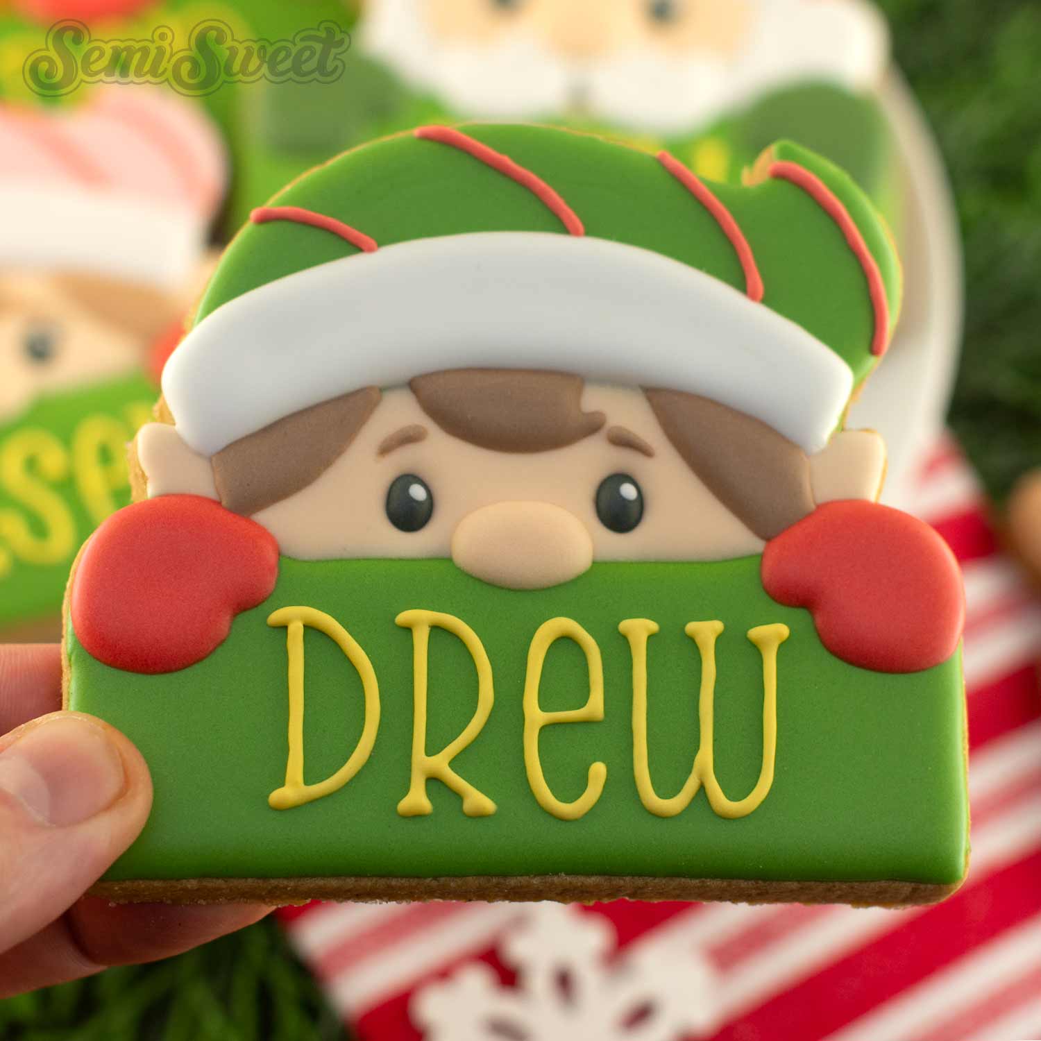 Elf Name Plaque Cookie Cutter