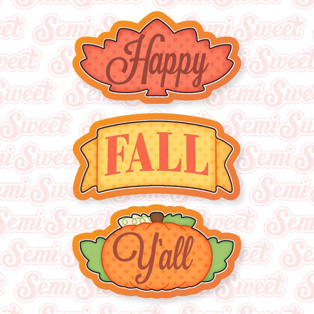 Fall Cookie Cutter Set | Semi Sweet Designs