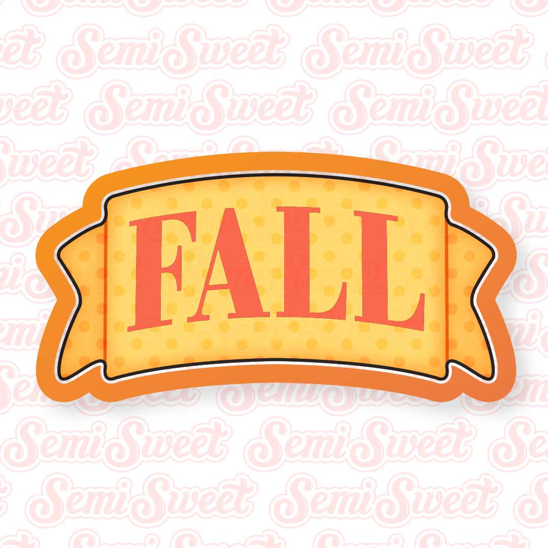 Fall Banner Cookie Cutter | Semi Sweet Designs