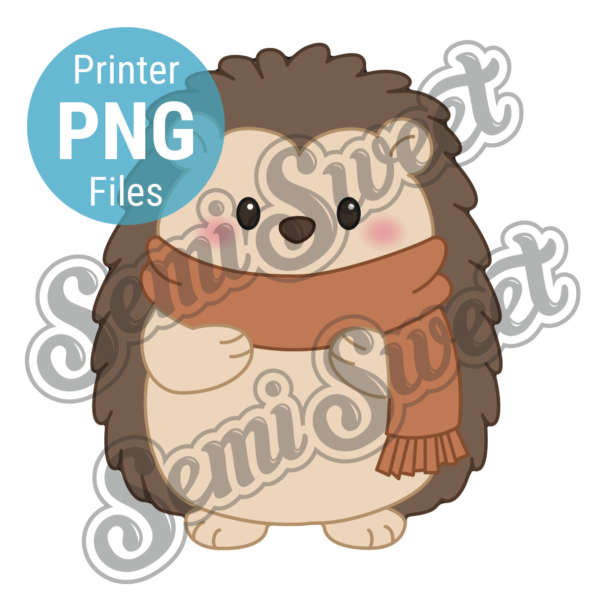 a fall hedgehog png made by semi sweet designs