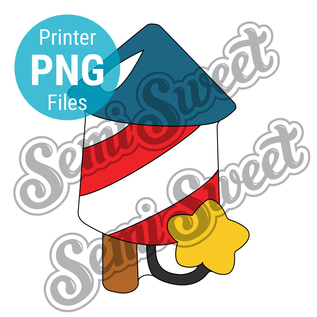 A thin firework design PNG by Semi Sweet Designs