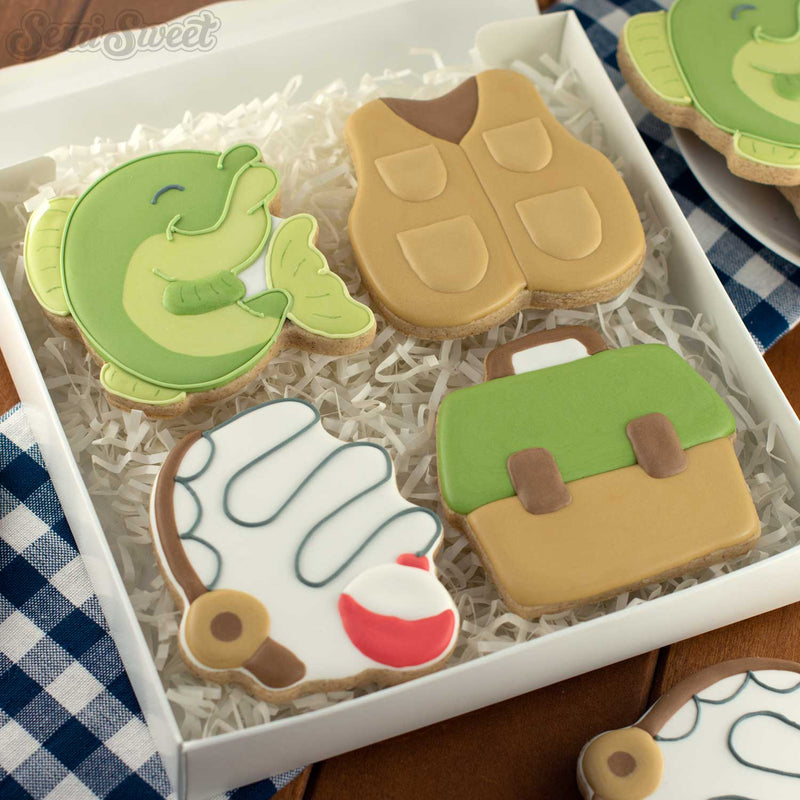 fishing themed cookie set