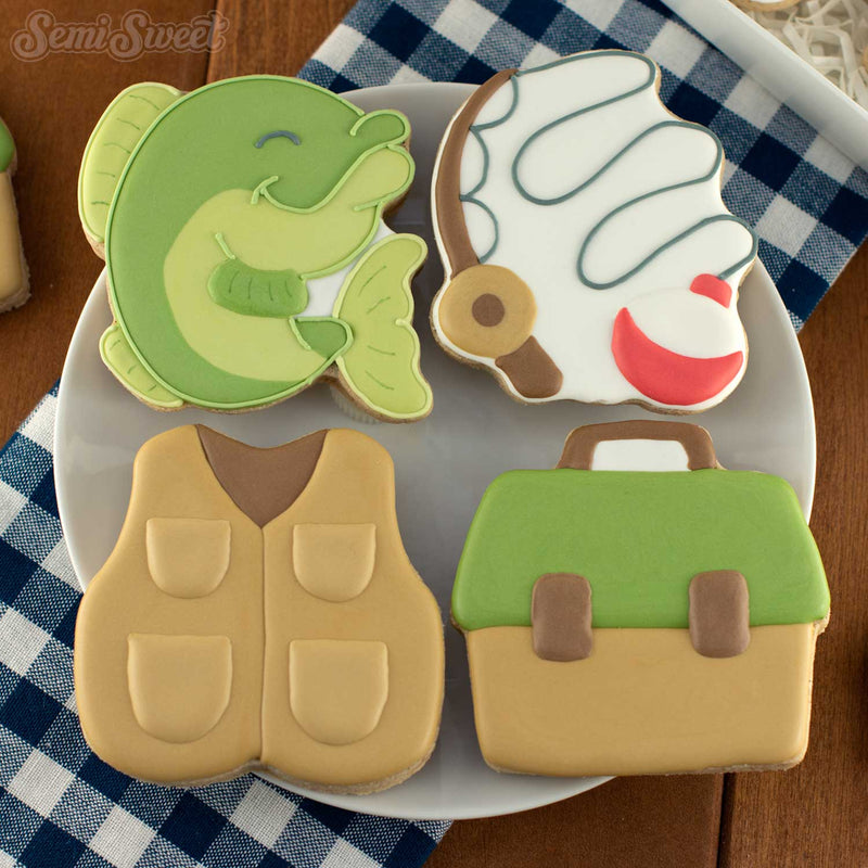 fishing themed cookie set