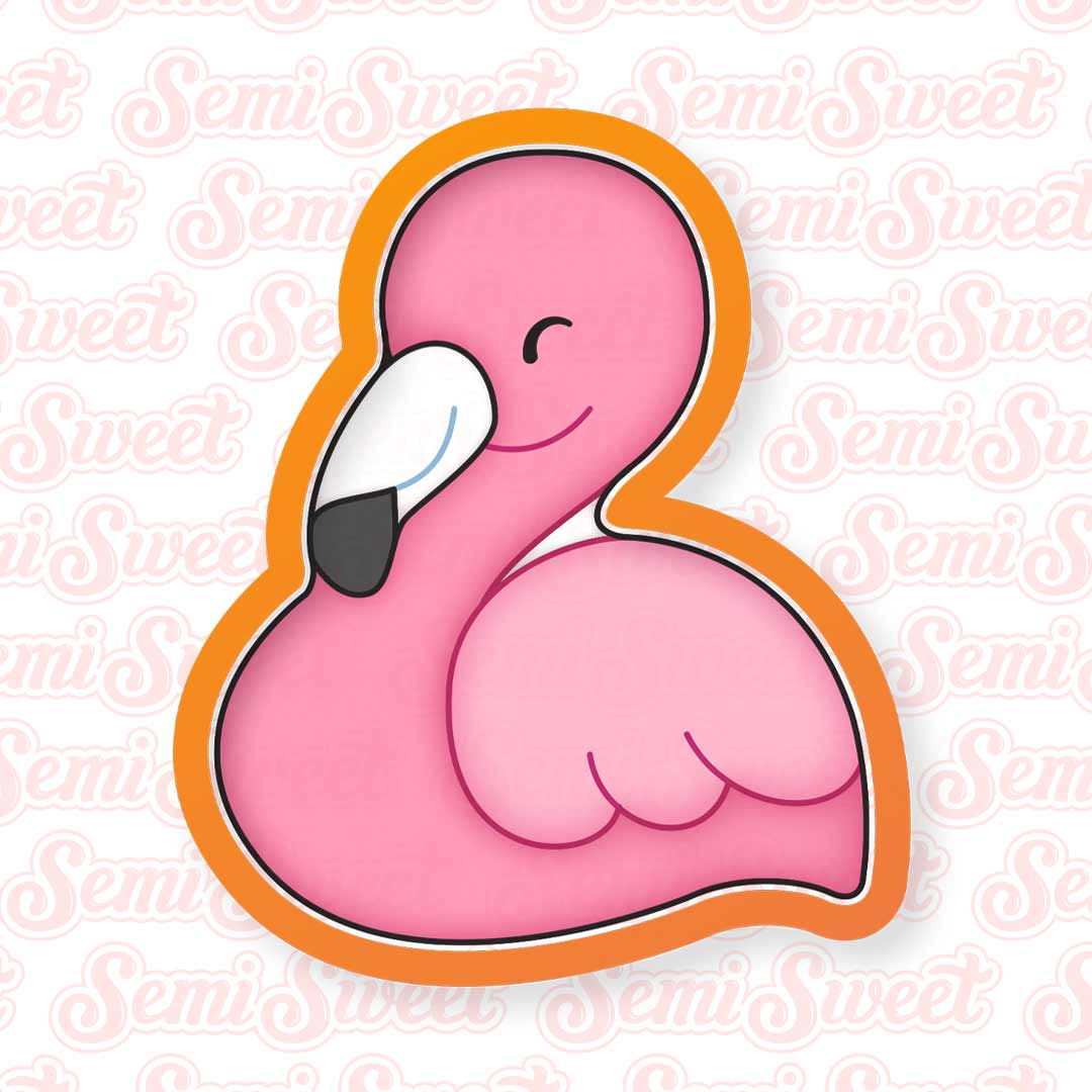 Flamingo Platter Cookie Cutter | Semi Sweet Designs