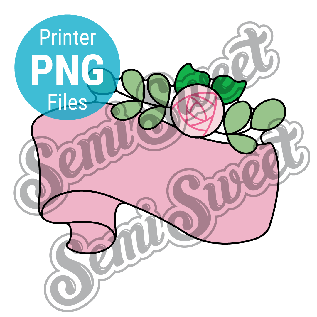 Floral Banner - PNG Images | Semi Sweet Designs