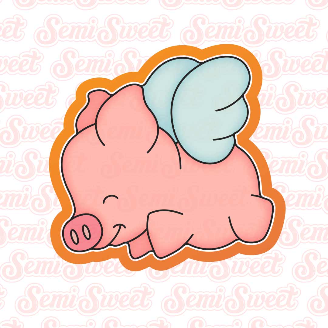 Flying Pig Cookie Cutter | Semi Sweet Designs